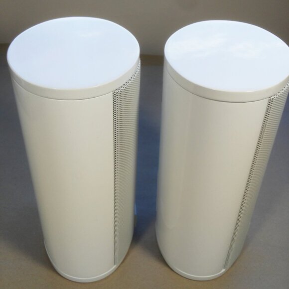 White Metal Oval Canton CD 220 Wall Mount Speakers Pair satellites German brand - Picture 7 of 15